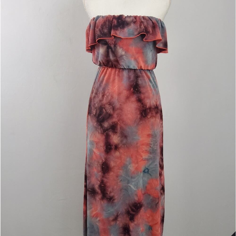 W118 by Walter Baker Tie Dye Strapless Maxi Dress